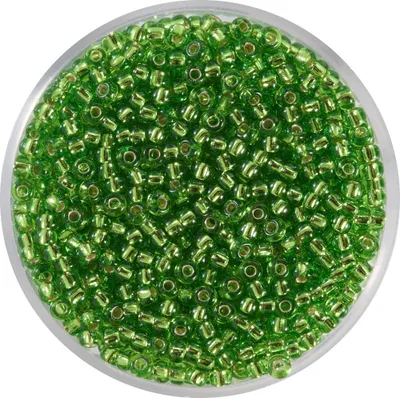 Produktbild von Miyuki-Rocailles, 2,2mm, 12g silverlined peridot