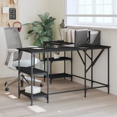 Produktbild von "2026 MODERNE"Schreibtisch - elegantes Design - Computertisch/Bürotisch - Schwarz 139x139x75cm Holzwerkstoff Promotion683373 - Schreibtische