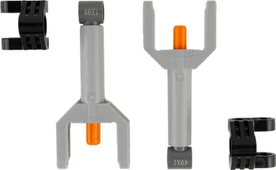 Image de LEGO® Technic 2 x Actionneur linéaire Vérin de réglage avec support NOUVEAU  Pièces 4 pièces