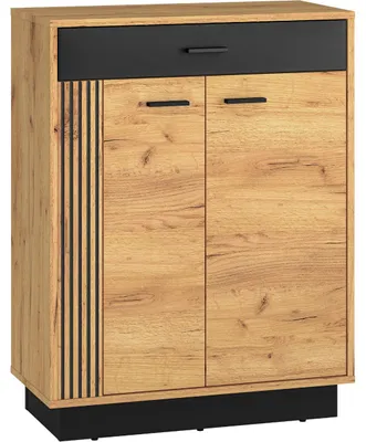 Produktbild von Schuhschrank URSA 19 craft eiche golden + schwarz