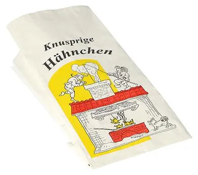 Produktbild von Hähnchenbeutel, Papier mit Alu-Einlage 24 cm x 10,5 cm x 6 cm "Max & Moritz" 1/2
