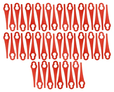 Produktbild von vhbw 50x Ersatz-Messer Ersatz für Gardenstar 882311 für Rasentrimmer - Ersatzklinge Rot, Nylon / Kunststoff
