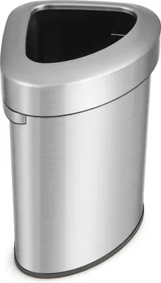 Produktbild von Famanu Abfallbehälter 60 Liter - Dreieckige, platzsparende Edelstahl-Design