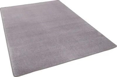 Produktbild von Trend Velours Teppich Kurzflor Modern Pflegeleicht Einfarbig, Größe:140x200 cm, Farbe:Grau