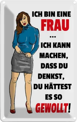 Produktbild von vianmo Blechschild 18x12 cm bin eine Frau ich kann machen Männer Frauen Spruch Zitat