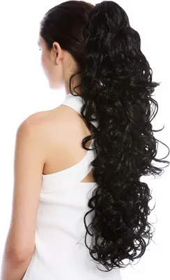 Produktbild von WIG ME UP Zopf Pferdeschwanz Lockig Lang Voluminös Schwarz N1095-V-1