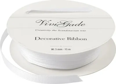 Image de Vivi Gade Vivi Gade ruban reps 5 mm 15 m blanc