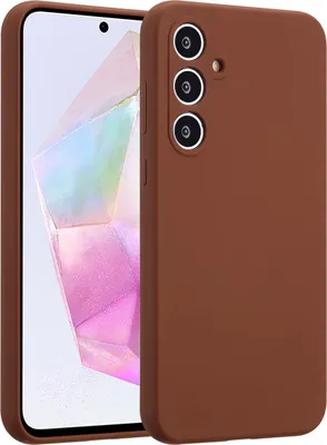 Productafbeelding van Accezz Liquid Silicone Backcover voor de Samsung Galaxy A35 - New Tea Brown