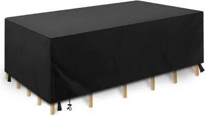 Produktbild von Famanu Abdeckung für Gartenmöbel, rechteckig, wasserdicht, winddicht, UV-beständig, 210D Oxford-Gewebe, Schutzhülle für Tisch und Sitzgruppe, 213 x