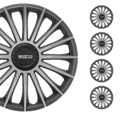 Obrázok produktu pre Krytky nábojov Sparco 16 palcov Treviso Grey Silver 4ks