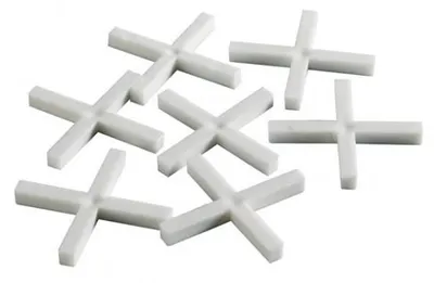 Produktbild von kwb Fliesenkreuze 250 Stück, Fliesenzubehör,Kunstoff, 28 mm x 5 mm, Abstandshalter, weiß