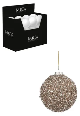 Bruchsichere Weihnachtskugel champagne d10