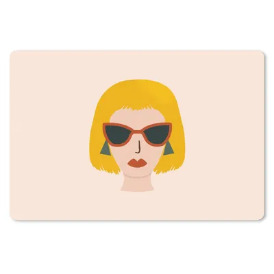 Produktbild von MuchoWow® Schreibtischunterlage Frau - Sonnenbrille - Sommer 60x40 cm - XXL Mauspad - Großes Mauspad