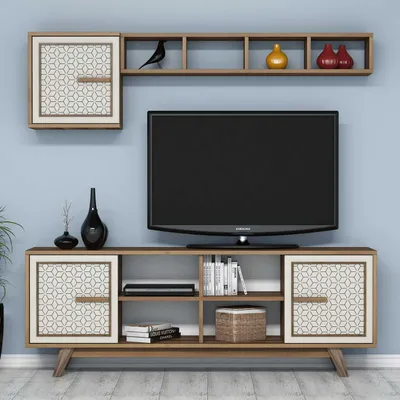 Obrázek produktu pro Skye Decor, Ayla - ořech, krémová, TV-Einheit, Nussbaum, 100 % MELAMINBESCHICHICHTETETETETE SPANPLATTEN, 160 x 35 x 56,2 cm