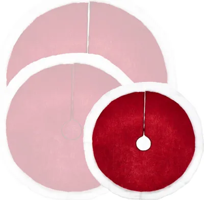 Produktbild von COM-FOUR® Premium Weihnachtsbaumdecke zum Schutz vor Tannennadeln - runde Christbaumdecke für den Lichterbaum - Unterlage im Weihnachtsdesign für Geschenke und Dekoration
