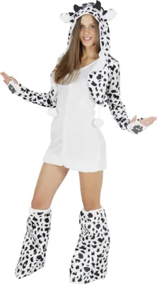 Produktbild von y Kuh Kostüm für Damen Damenkostüm Kleid Gr. S - XL, Größe:L