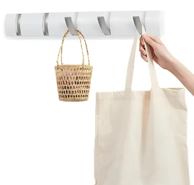 Obrázok produktu pre Omgoods – Robustná vešiaková tyč s 5 výsuvnými háčikmi