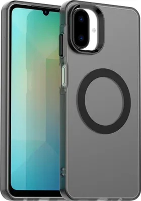 Produktbild von Magnetisch Hülle für Samsung Galaxy A07, Schlank Durchscheinend Matt Stoßfest Handyhülle Schwarz