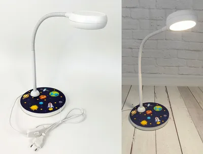 Produktbild von Schreibtischlampe WELTALL für Kinderzimmer & Jugendzimmer, Leselampe Höhe 43cm