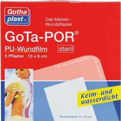 Produktbild von GOTA-POR PolyurethanWundfilm 10x6 cm steril Pflaster 5 St.