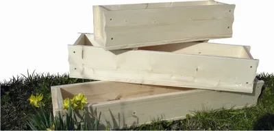 Produktbild von Elmato 14852 Blumenkasten Pflanzenkasten Kiste für Balkon aus Holz, 104x19x16,5cm