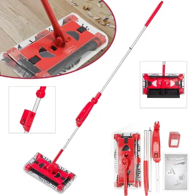 Zdjęcie produktu dla Zamiatarka Akumulatorowa Z Akumulatorem I Ładowarką, Pojemnikiem Na Kurz, Uchwytem 122 cm