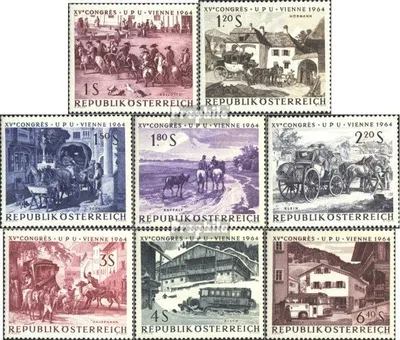 Produktbild von Briefmarken Österreich 1964 Mi 1156-1163 (kompl.Ausg.) gestempelt Weltpostkongress