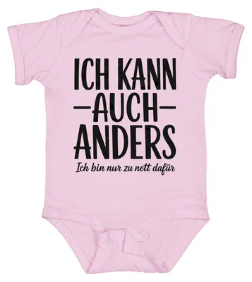 Productafbeelding van Ik kan ook anders. Ik ben gewoon te aardig hiervoor. Statement. Sarcasme. Babybody, roze, maat 0/3