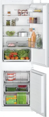 Produktbild von Bosch KIN86NSE0 Serie 2, Einbau-Kühl-Gefrierkombination, 177,5 x 56 cm Nische, 184 L Kühlen & 76 L Gefrieren