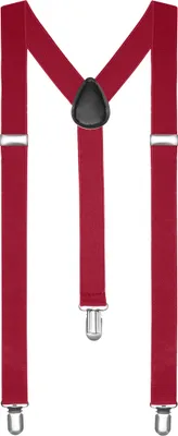 Produktbild von Hosenträger Herren Damen Hosen Träger Y Form Style Clips Schmal Neon Bunt Farbig dunkelrot