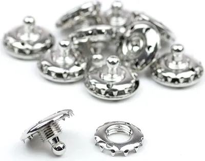 Produktbild von 10er Set Tenax Stoffunterteil / Planenunterteil, Messing vernickelt