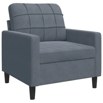 Image de Fauteuil Gris foncé 60 cm Velours