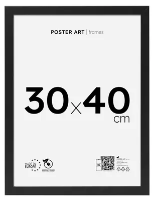Produktbild von Bilderrahmen 30x40 cm für Fotos und Poster, schwarz, MDF – Poster Art