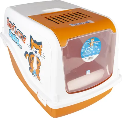 Obrázek produktu pro DUVO+ ŠMOULOVÉ Krytá kočičí toaleta s filtrem a lopatkou 57x39x38cm, 65391348