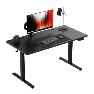 Image de Mark Adler Leader 7.3 Bureau électrique noir 140x60 cm, hauteur réglable 72-118 cm, ErgoHub Flex Panel, gestion des câbles, supporte jusqu'à 50kg
