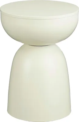 Produktbild von Mica Decorations Elliot Beistelltisch - H45 x Ø32 cm - Eisen - Cremeweiß
