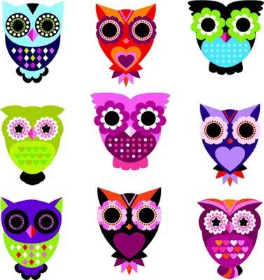 Produktbild von AG Design Wandstickers Eulen, 30 x 30 cm
