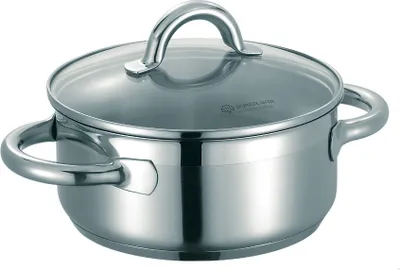 Produktbild von Schulte-Ufer LOOP Saucepot Kochtopf inkl. Deckel, Edelstahl, 20 cm Durchmesser, Induktionsherd-geeignet