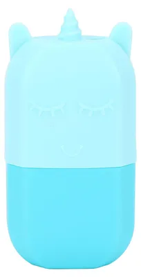Image de Glaçon visage, support réutilisable en silicone, rouleau visage portable rempli d'eau pour un usage quotidien, bleu