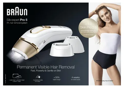 Immagine prodotto di Braun Silk expert Pro 5 PL5243, Epilatore A Luce Pulsata Bianco Oro