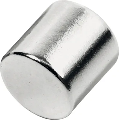 Produktbild von Scheibenmagnet Rundmagnet ø 8mm Höhe 8mm Magnet selbstklebend Neodym vernickelt