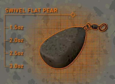 Produktbild von Fox Camotex Flat Pear Swivel Lead 2,0Oz 56g