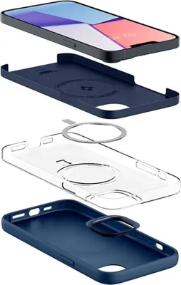 Zdjęcie produktu dla Etui Spigen iPhone 14 Plus Silikonowe Fit Mag Magsafe - Granatowe