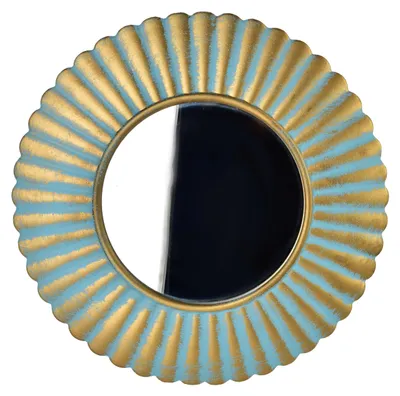 Immagine prodotto di Specchio decorativo in vetro MONDEX DAZ 40x40x3 cm turchese-oro, 1 pezzo