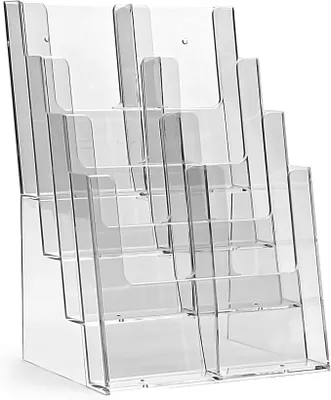 Productafbeelding van 4C230 Tafeldisplaystandaard, geschikt voor DIN Long (DL) of DIN A4 formaat, 4 etages, transparant, 2 stuks