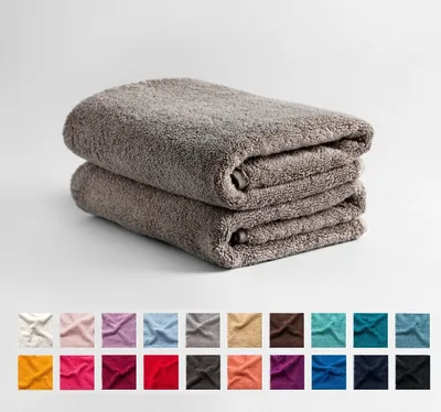 Produktbild von Handtuch 2er Set, 500 g/m², 100% Baumwolle, (Gästetücher 30x50 cm, Set, 2-tlg, dunkelgrau - nr 24), mit Aufhänger, einzeln verpackt