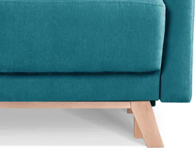 Produktbild von Konsimo Sofa 3 Personen mit ausziehbare Liegfläche "VISNA", Türkis, Stoff, Scandinavian, 220x79x95