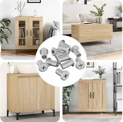 Produktbild von vidaXL Sicherungsmutter 3673 pcs Silber Stahl