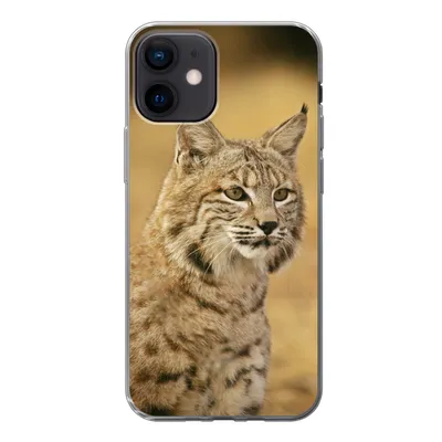 Produktbild von MuchoWow® Handyhülle Schutzhülle Hülle für iPhone 12 Luchs - Braun - Gras Silikon Softcase Handy Hülle - Schutzhülle
