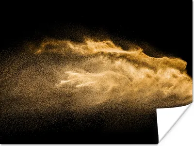 Produktbild von MuchoWow® Poster Sand - Gold - Schwarz - Luxus - Kunst 160x120 cm - Foto Plakat